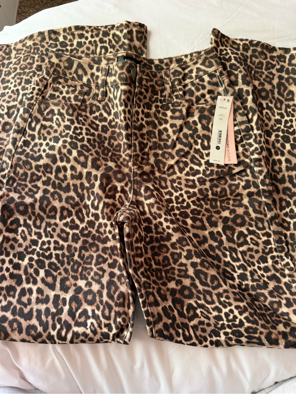 AQUA Leopard Print Women's Jeans NWT